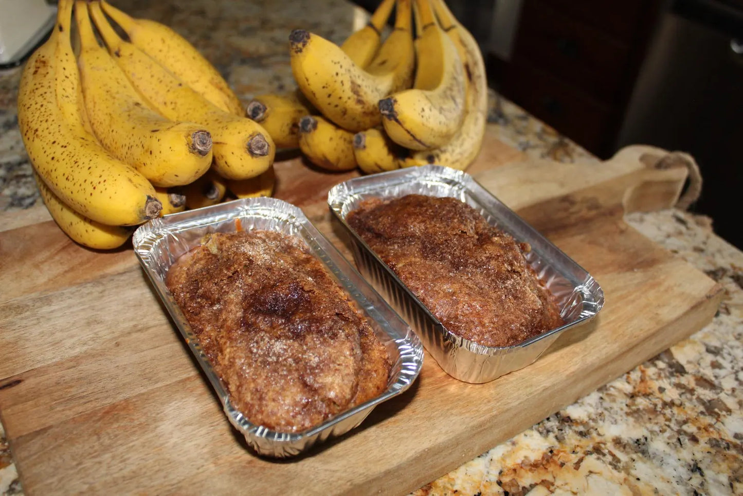 2 Gourmet Cinnamon Swirl Banana Bread Loafs